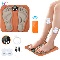 Electric EMS Foot Massager Pad Electrical Muscle Stimulation Foot Massage Leg Shaping Feet Acupoints Massage Mat With Controller