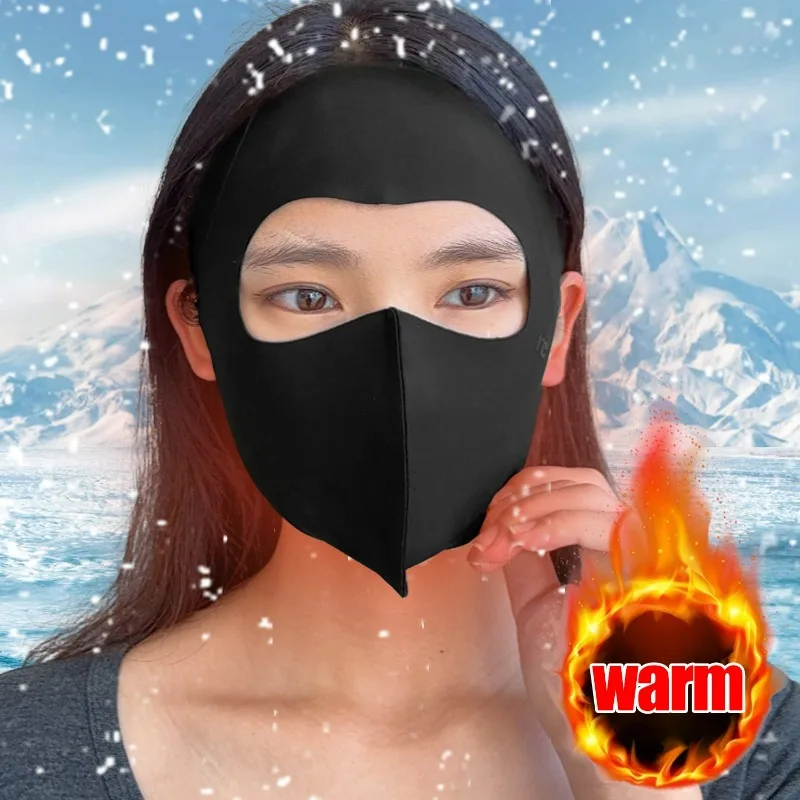 Máscara facial de inverno sem costura, quente, à prova de vento, cobertura facial completa para homens e mulheres, manter as orelhas, máscara quente para esqui, ciclismo, inverno ao ar livre