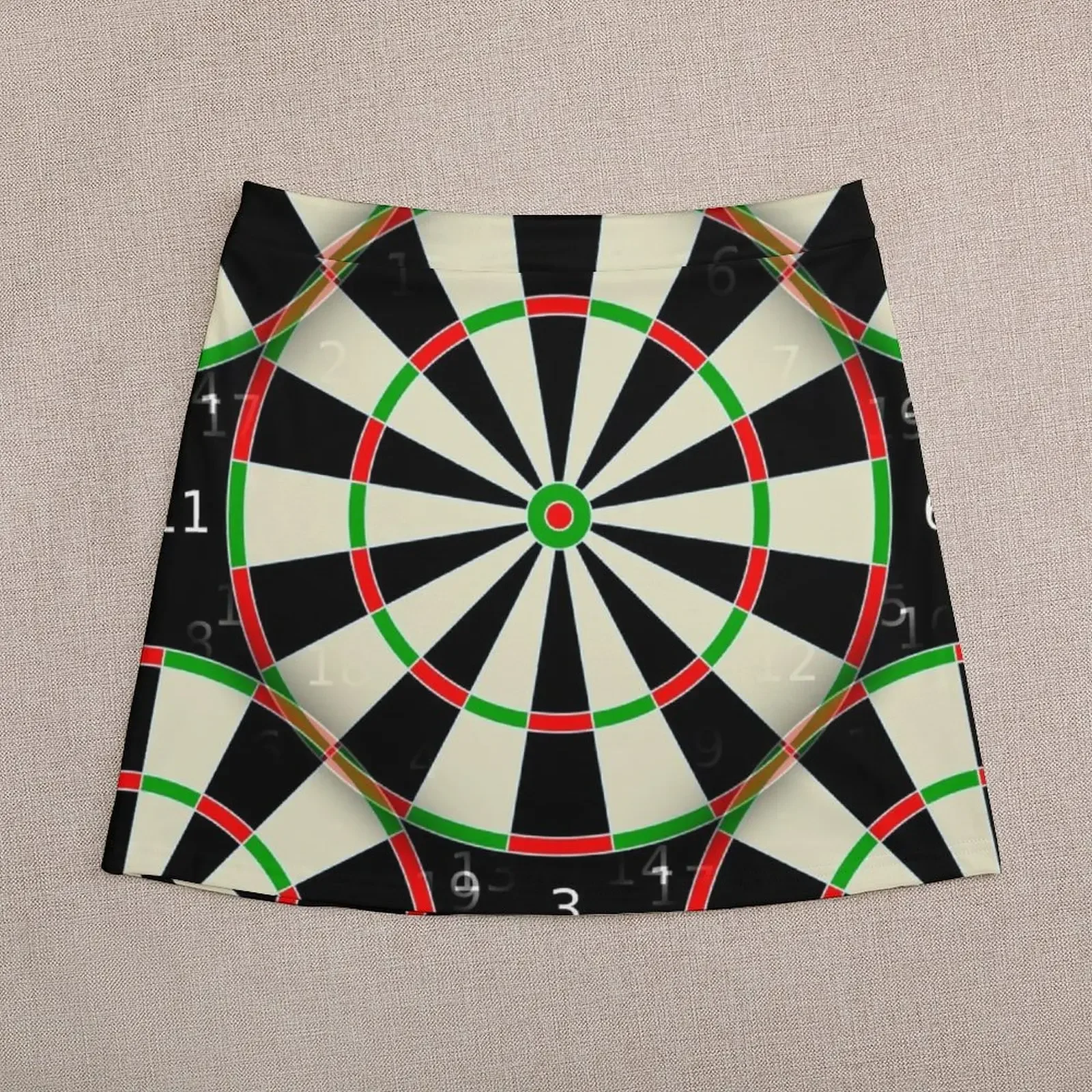 Dartboard Design 180 Mini Saia Roupas Roupas Femininas Saia de cetim