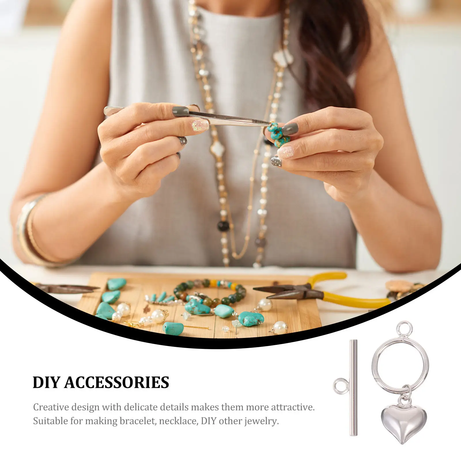 

1Set Hand Chain Buckle Creative Design Premium Metal DIY Bracelet Buckle for Jewelry Making Necklace Crafting Ot Clasp Set