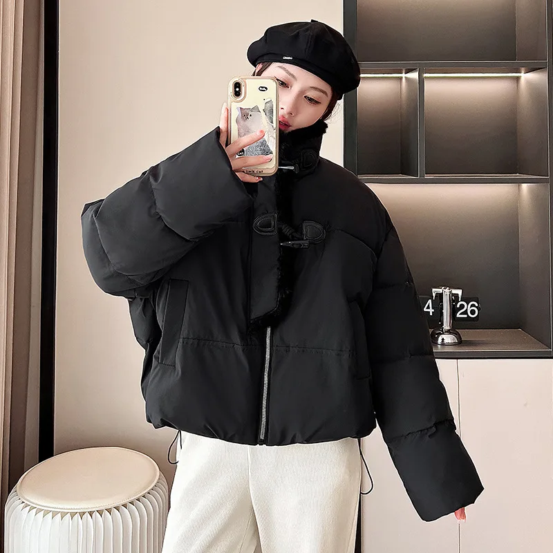 سميكة الدافئة الربط الصوف أسفل ملابس قطنية النساء الشتاء سترة معطف جديد الكورية قصيرة القطن وسادة مبطنة ملابس خارجية الإناث #2