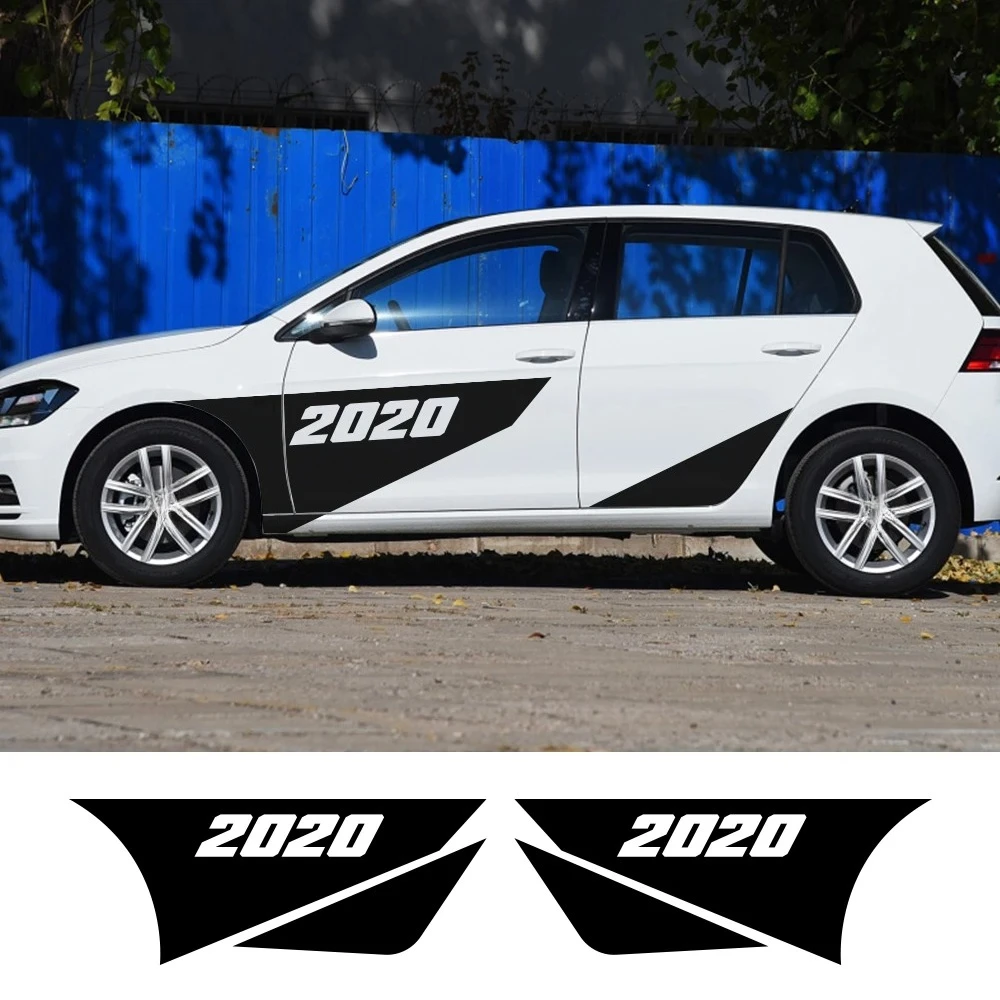 

2PCS Car Styling Door Side Vinyl Stickers For Volkswagen Golf 4 5 6 7 MK7 MK4 MK5 MK2 Automobiles Body Decoration Accessories