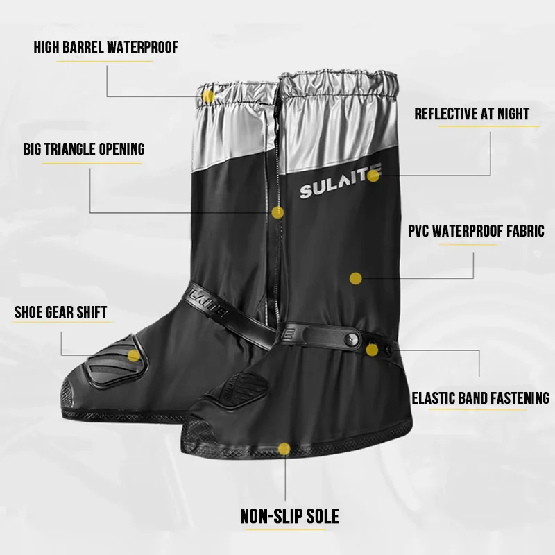 Advanced Motorcycle Rain Boots Shoe Cover Waterproof Motocross Anti-slip Footwear Motorbike Moto rain shoes