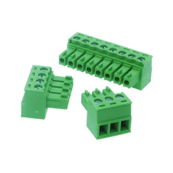 10pcs  HJXY  15edk-3.5mm/3.81mm plug-in green terminal plug 2EDGK terminal hole end 2p-24pin