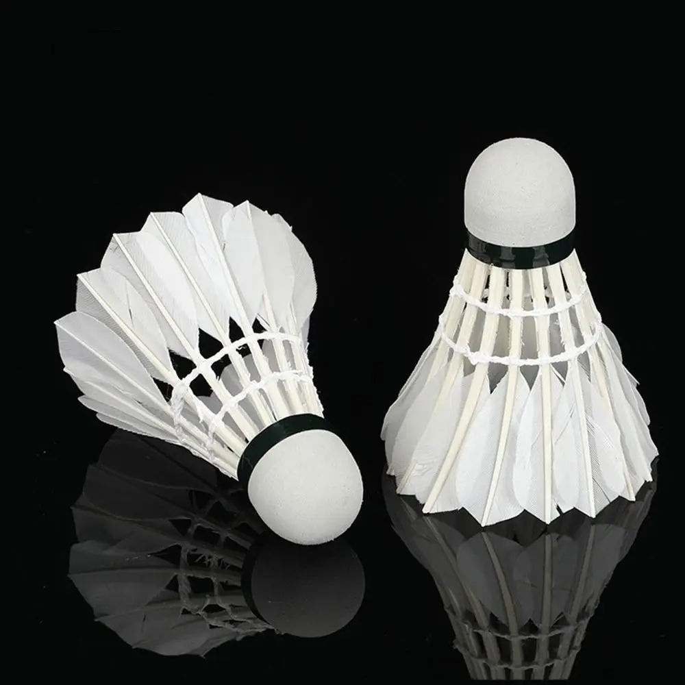 3/6/12 pçs novo branco peteca de badminton profissional durável bolas de badminton treinamento estável treinador de badminton doméstico