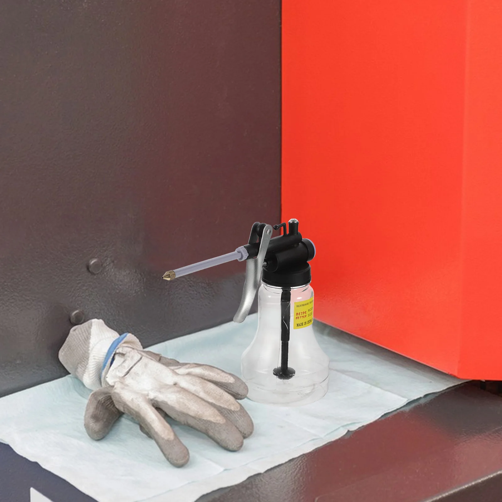 

350Ml Manual Pump Oiler Can Portable High Pressure Lubrication Oil Dispenser For Car Automotive Machinery Oil Fill Jug Plastic