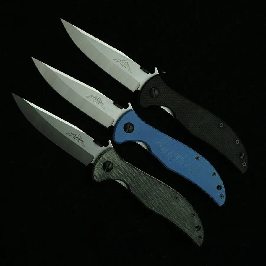 2025 جديد إيمرسون شهم جيم ريال 14c28 شفرة G10 الصلب مقبض النحاس طوقا التخييم الصيد الصيد EDC أداة سكين للفرد