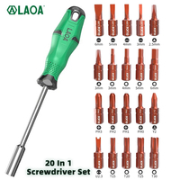 LAOA 20 in 1 Screwdriver Set Phillip Screwdriver With Magnetism Slotted Screwdrivers 52HRC Alloy Steel for Computer Maintenance