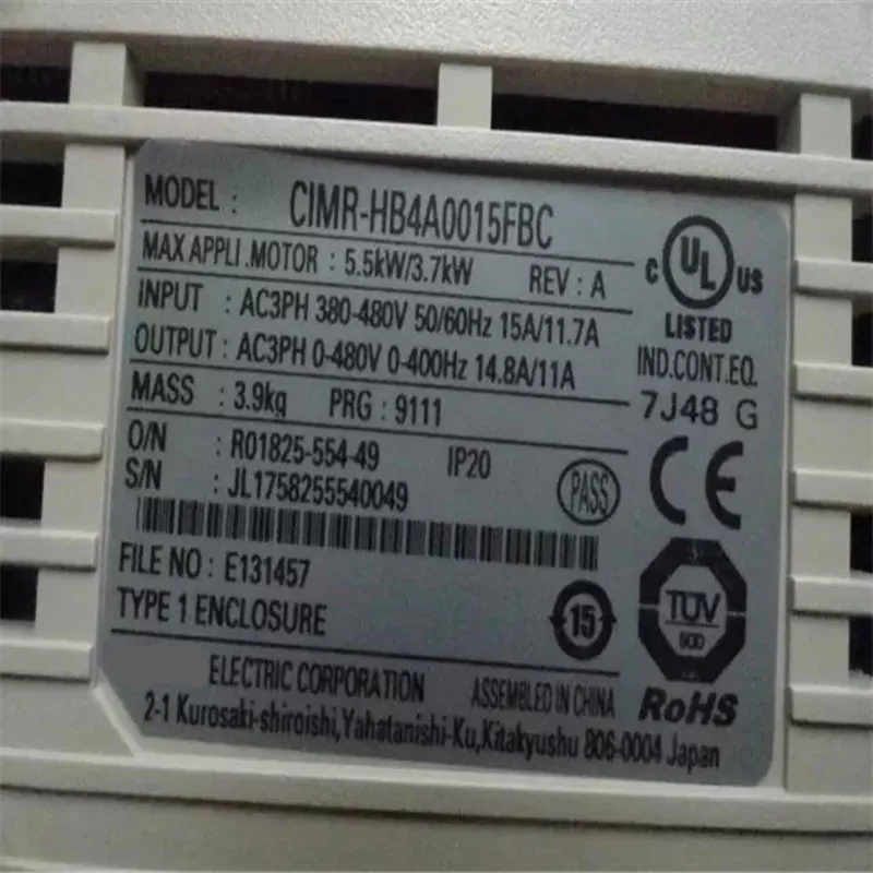 New Inverter CIMR-HB4A0015FBC In Stock