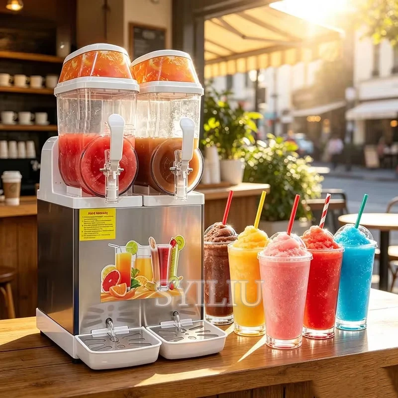 New Product High Productivity Ice Slush Machine for Frozen Drinks Featuring New Motor Gearbox Engine Bearing PLC Hotels Bakeries