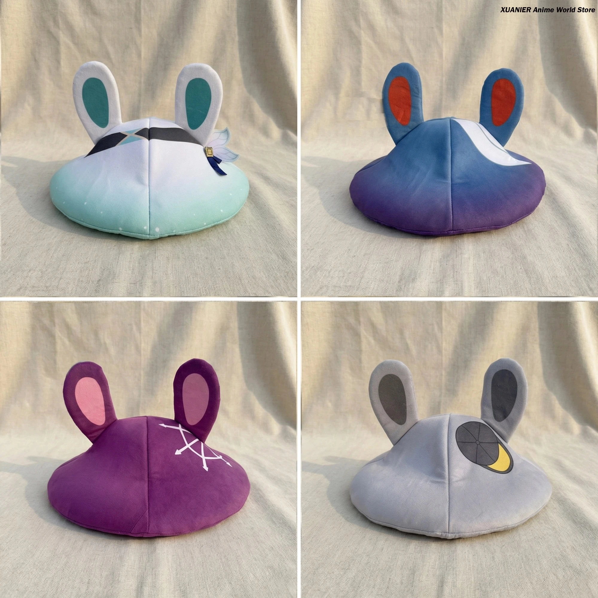 

Anime Honkai：Star Rail Kafka Trailblazer Firefly Cute Whitethorn Fungus‌ Cartoon Rabbit Ear Hat Cosplay Costume Cap Props Gift