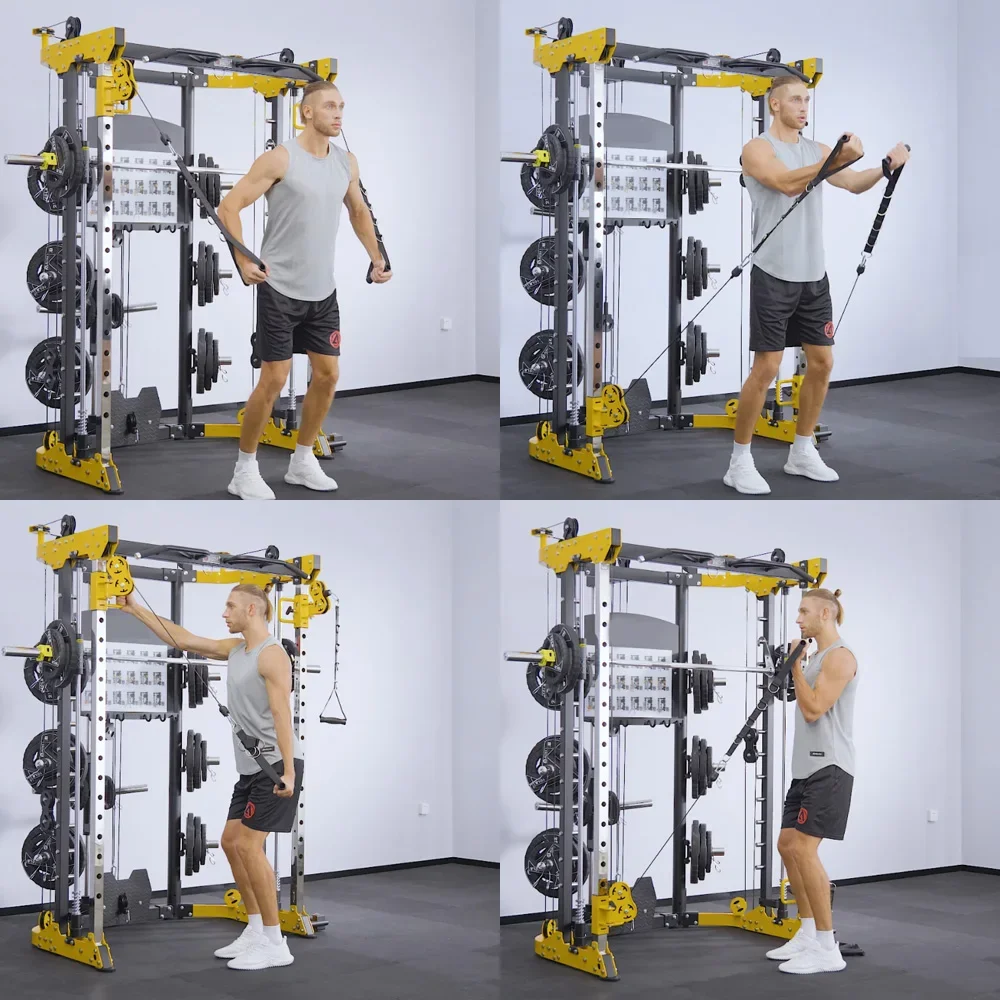 2026 Multifunctional Cable Squat Rack Commercial Smith Machine Weight Lifting Equipment