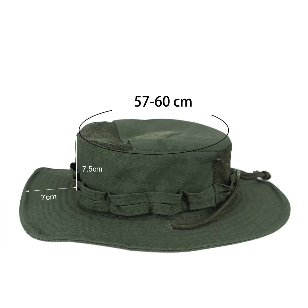 Nieuwe Camouflage Boonie Cap Brede Rand Hoed Mannen Buitensporten Vissen Wandelen Jacht Zonnescherm Hoed Opvouwbare Zachte Hoed