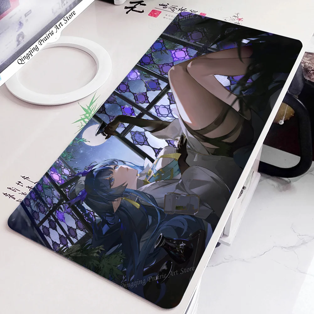 Imagem -02 - Jogo Ling Arknights Mousepad Tapete do Rato Desk Pad Acessórios de Jogos Prime Pad Teclado Xxl