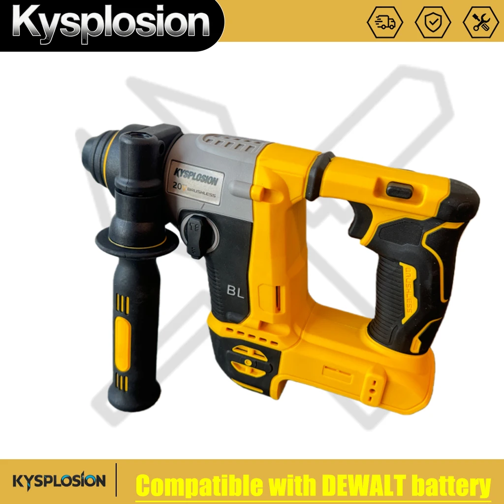 Brushless Rotary Impact Hammer Drill Cordless 2 Modes SDS Metal Concrete Breaker Jackhammer Tools For DeWALT 20V Battery