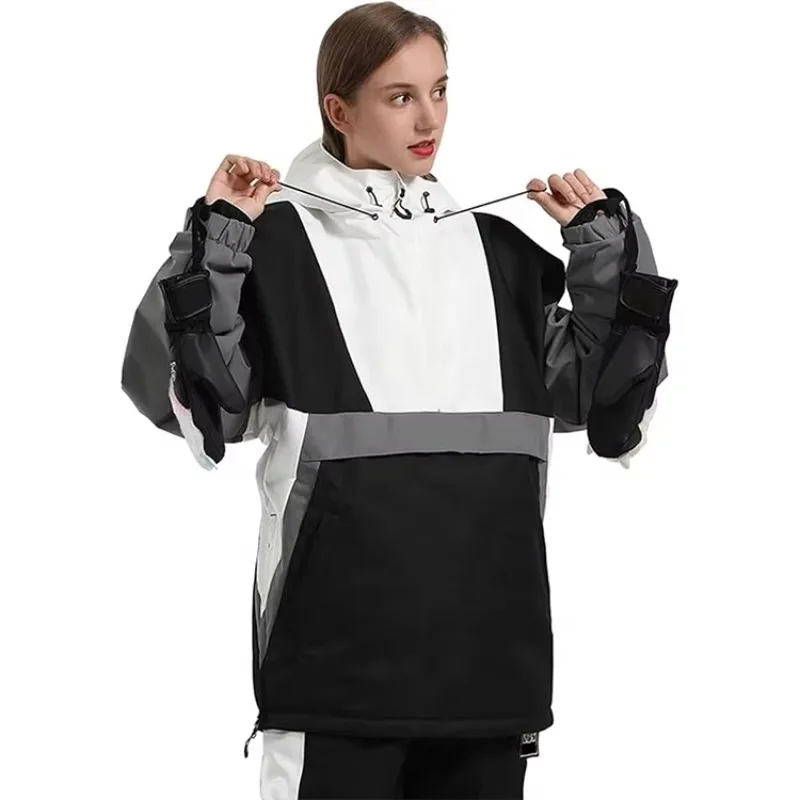 

STLF Custom Mountain Hooded Ski Jacket Waterproof Rain Windbreaker Windproof Snowsuit Coat