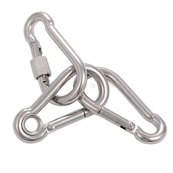 M4/M5/M6/M8 Multifunctional 304 Stainless Steel Spring Snap Carabiner Quick Link Lock Ring Hook snap shackle Chain Fastener Hook