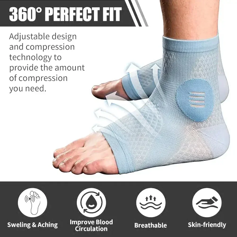 1Pair Neuropathy Socks - Peripheral Neuritis Therapy Compression Diabetic Open-Toe Foot Sleeves for Ankle Gout,Nerve Damage Pain