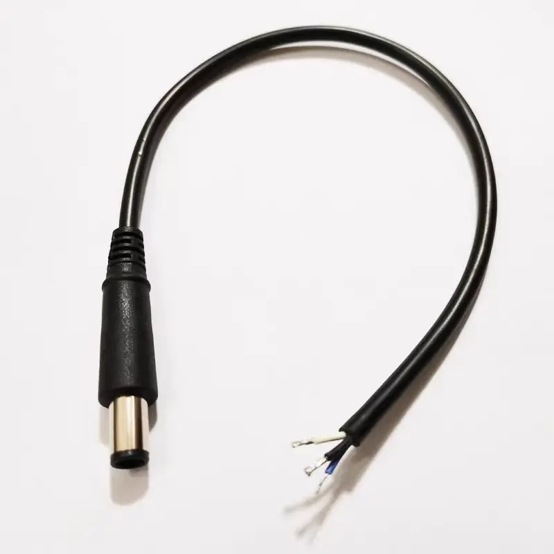 1pcs Black DC Cord Tip 7.4mm X 5.0mm Plug Connector Cable Cord For DELL HP Laptop Tablet PC Replacement 30cm/1feet