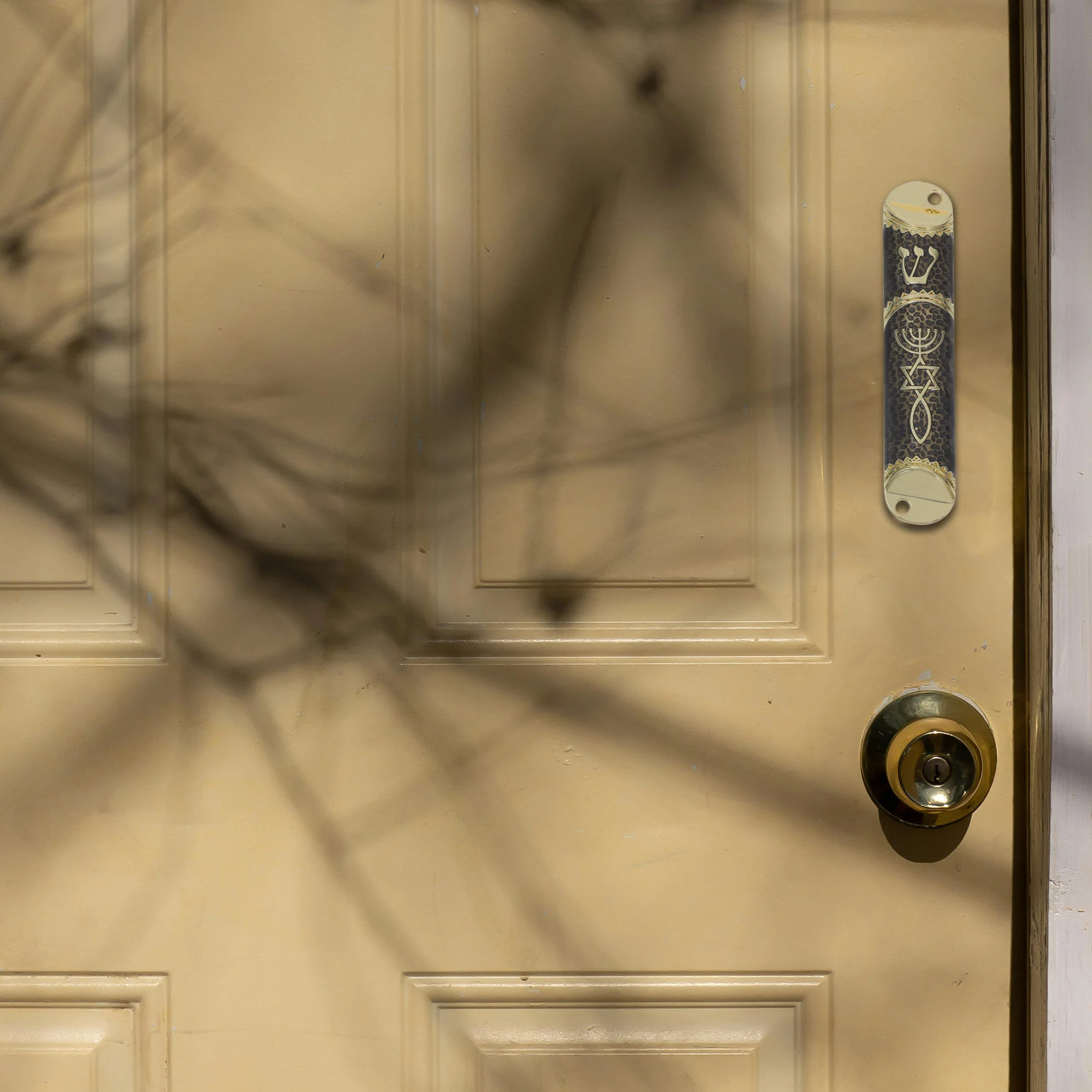 

1pcs For Home Door Metal Mezuzah Plaque Jewish Religious Decor Gift Door Side Mezuzah Metal Mezuza Hannukah Gifts