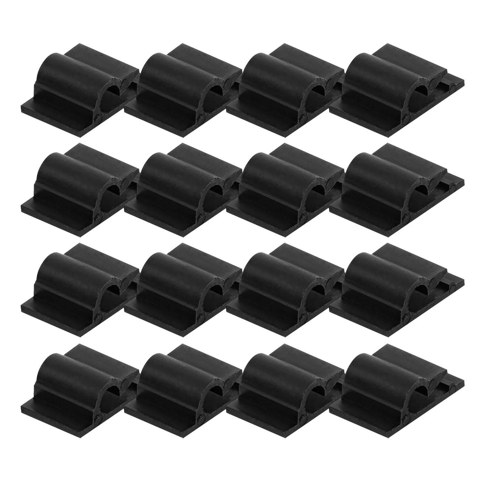 

100pcs Cable Clips Line Clamp Adhesive Cord Holder For Earphone Mouse Audio Network Data Cables Management Black