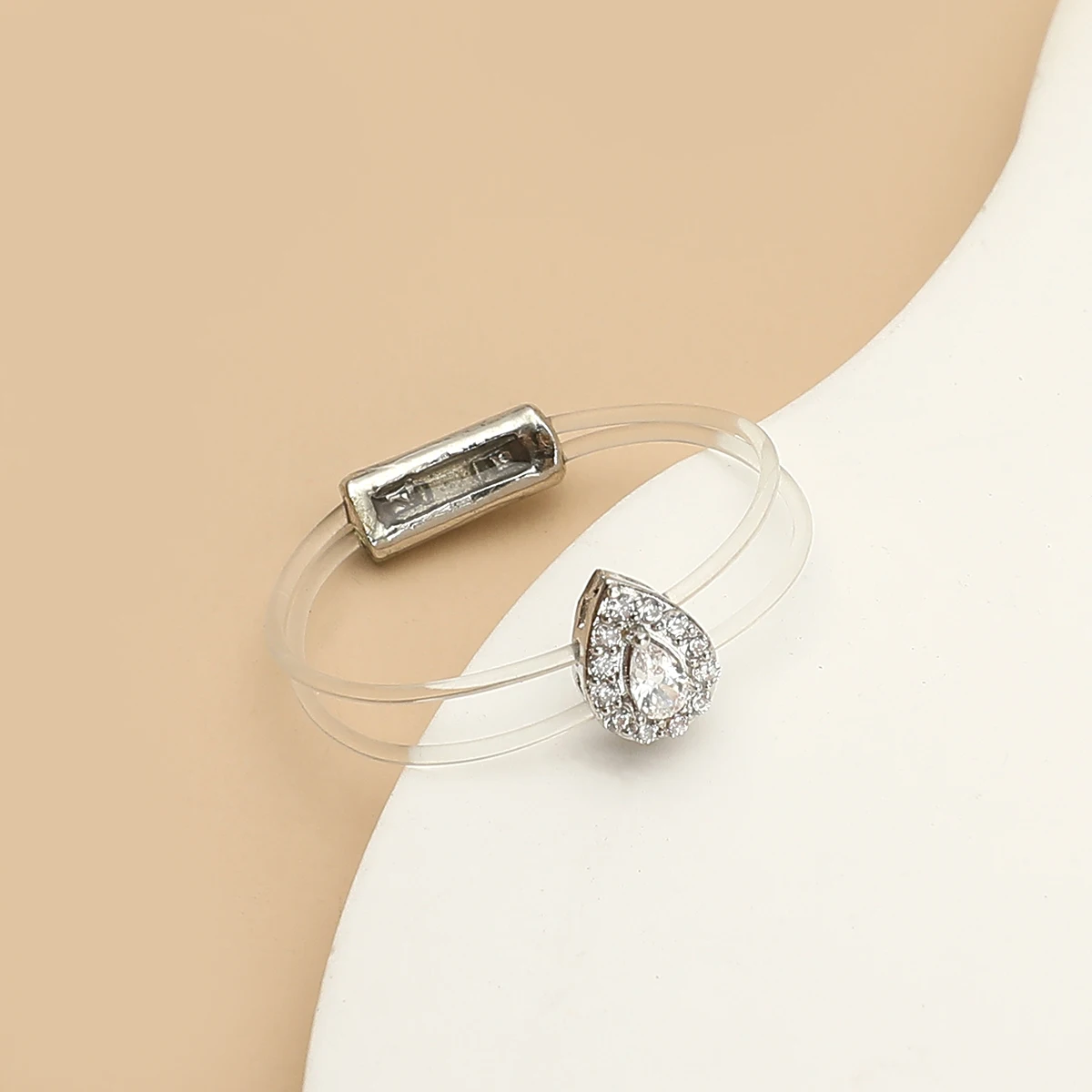 2024 New Women\'s Ring Classic Fashion Water Drop shaped Transparent Thread Invisible Ring Party Festival Women\'s Jewelry
