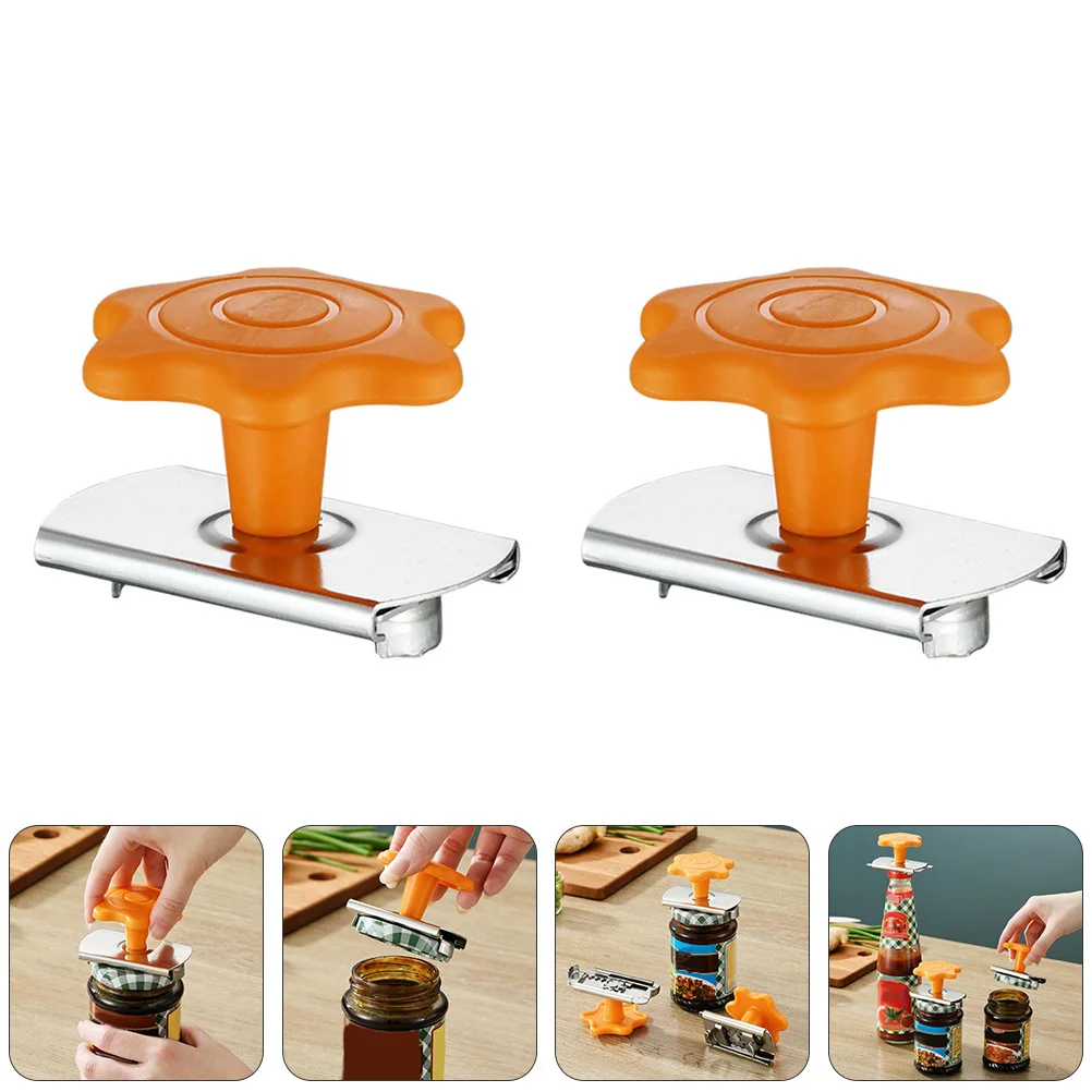 

2 шт., многофункциональная регулируемая банка для бутылок из нержавеющей стали, жестяная гладкая вращающаяся ручной кухонный инструмент для легкого открытия бутылки