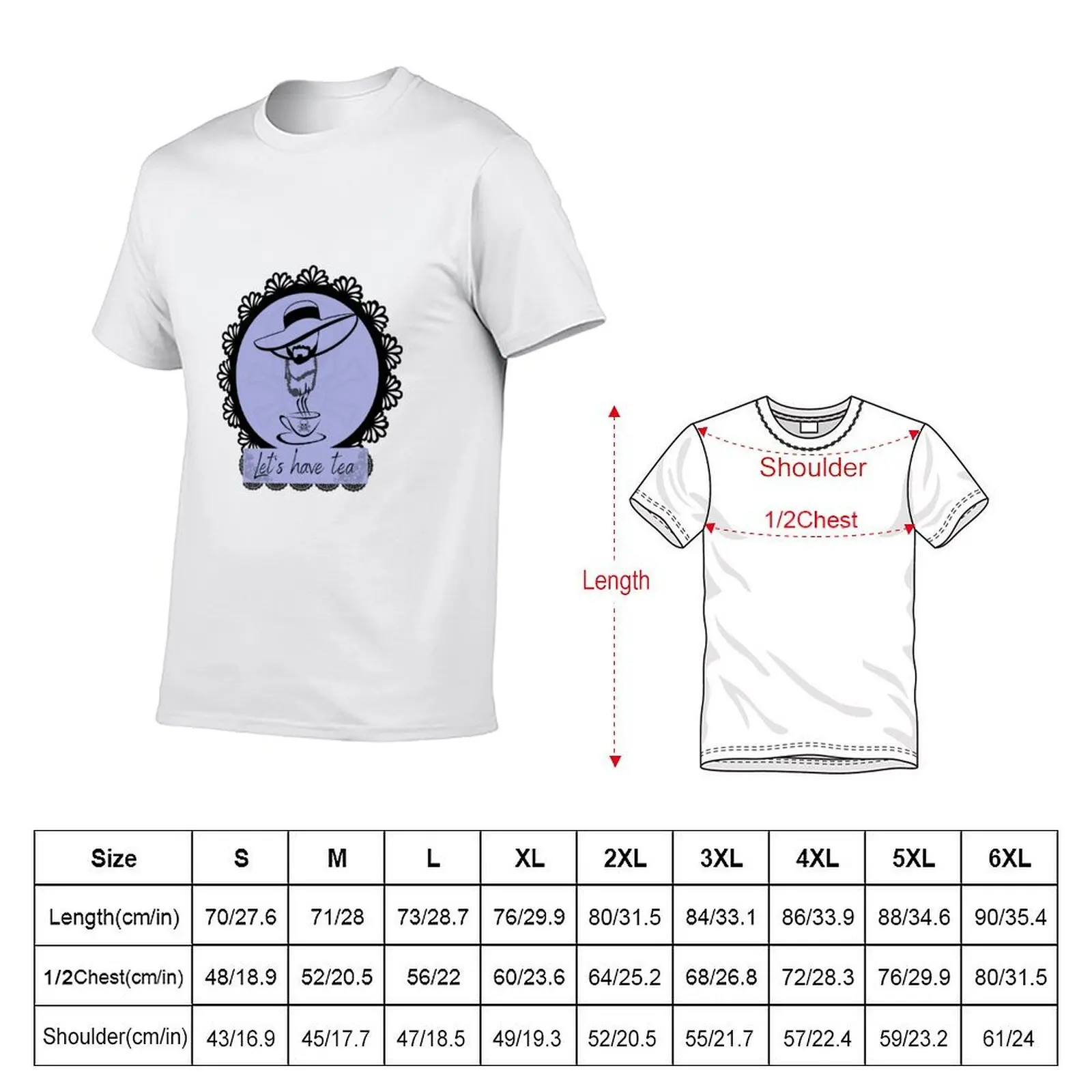 Shining Nathan Let's have tea T-Shirt man t shirt designer man t shirts for men casual T-Shirt