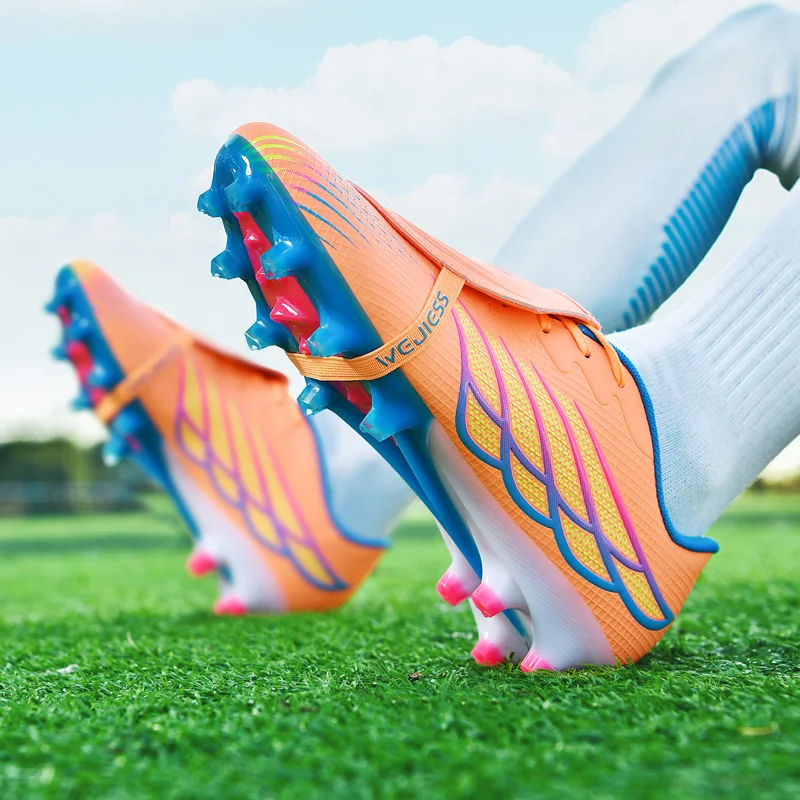 남성 축구화 신상 야외 훈련용 초경량 충격 방지 빠른 풋살 유니섹스 잔디용 롱 네일 축구화