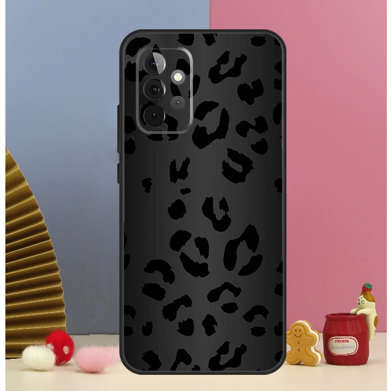 Leopard Print Black Cheetah Pattern Case For Samsung Galaxy A52 A72 A13 A33 A53 A14 A24 A34 A54 A15 A25 A51 A71 A12 A32 Cover