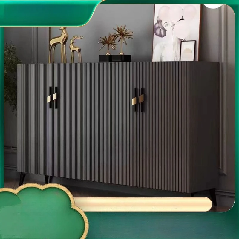 Open fan storage shoe cabinet with legs stylish and simple multi-functional foyer cabinet