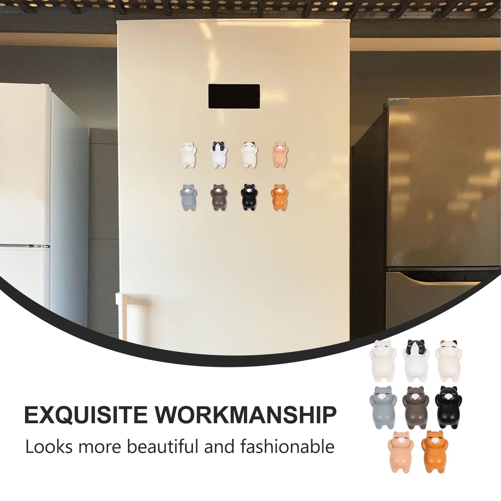 

Fridge Magnet Refrigerator Cat Sticker 3D Stickers Magnetic for Home Magnets Cartoon