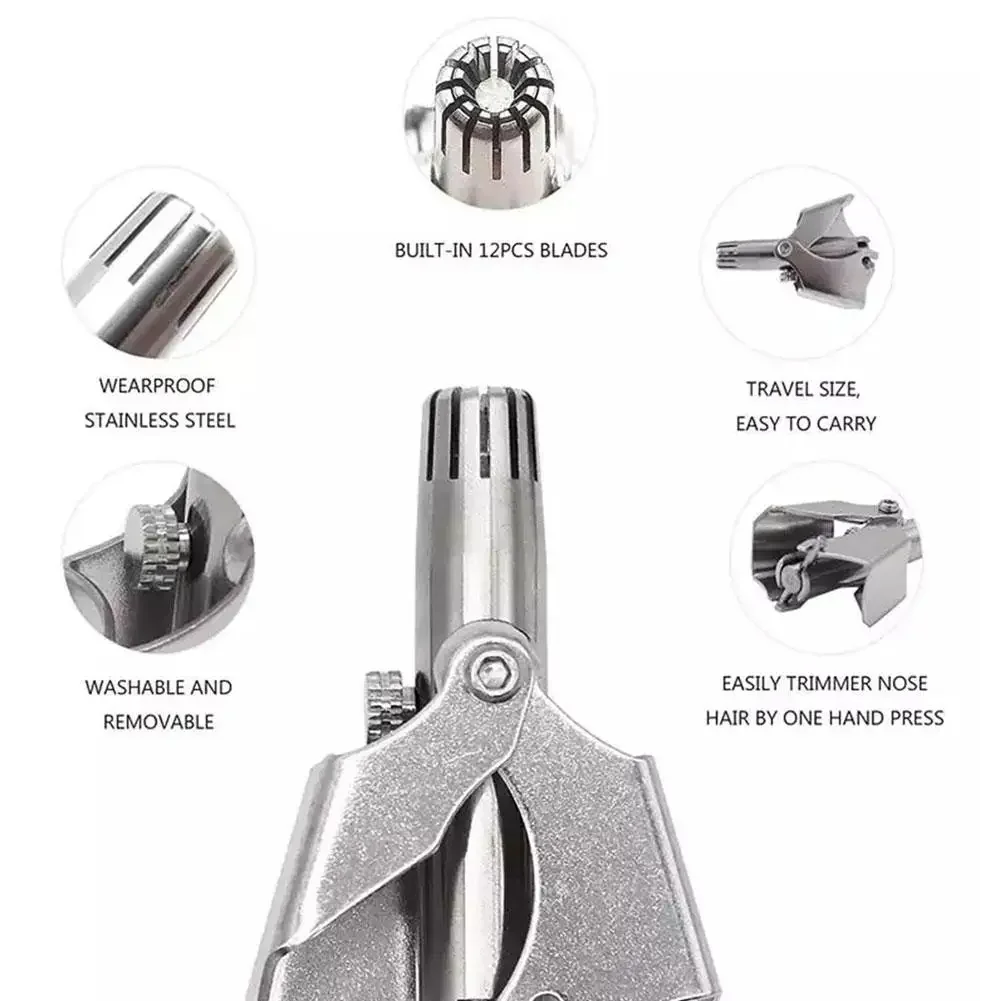 ماكينة تشذيب شعر الأذن المحمولة القابلة للغسل والتنظيف دون الصدأ وإزالة شعر الأنف غير المؤلم ماكينة حلاقة كهربائية محمولة للرجال منخفضة الضوضاء