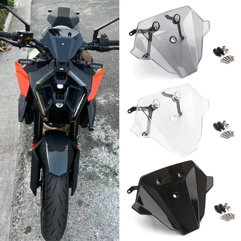 

Motorcycle Accessories Windshield Flyscreen Windscreen Screen Wind Deflector For 990 DUKE 990Duke 2024 2025 For Duke 990