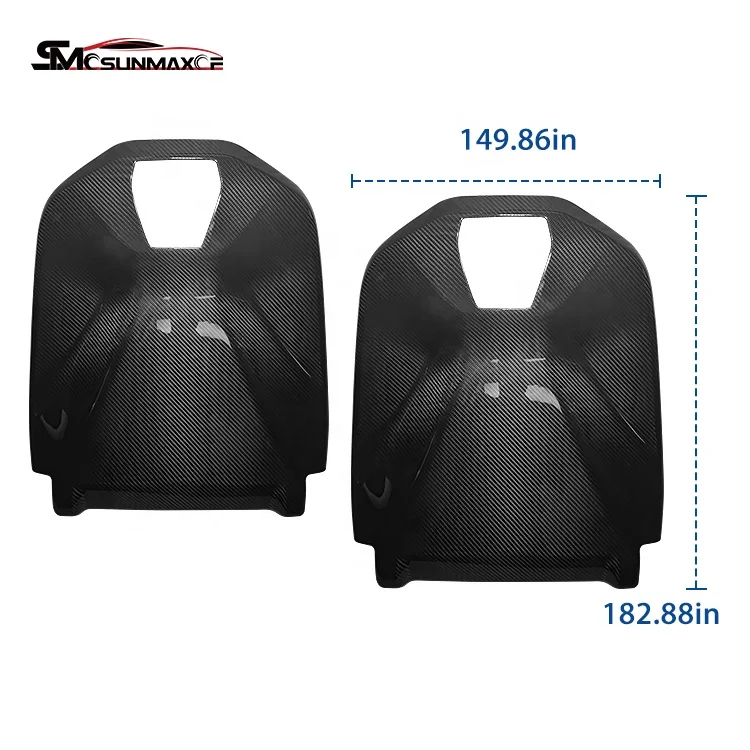 For   New 5 Series I5 M60 G60 530 G68 530Li 2024 Real Carbon Fiber Car Interior Seat Back Panel Cover Trim Accessories