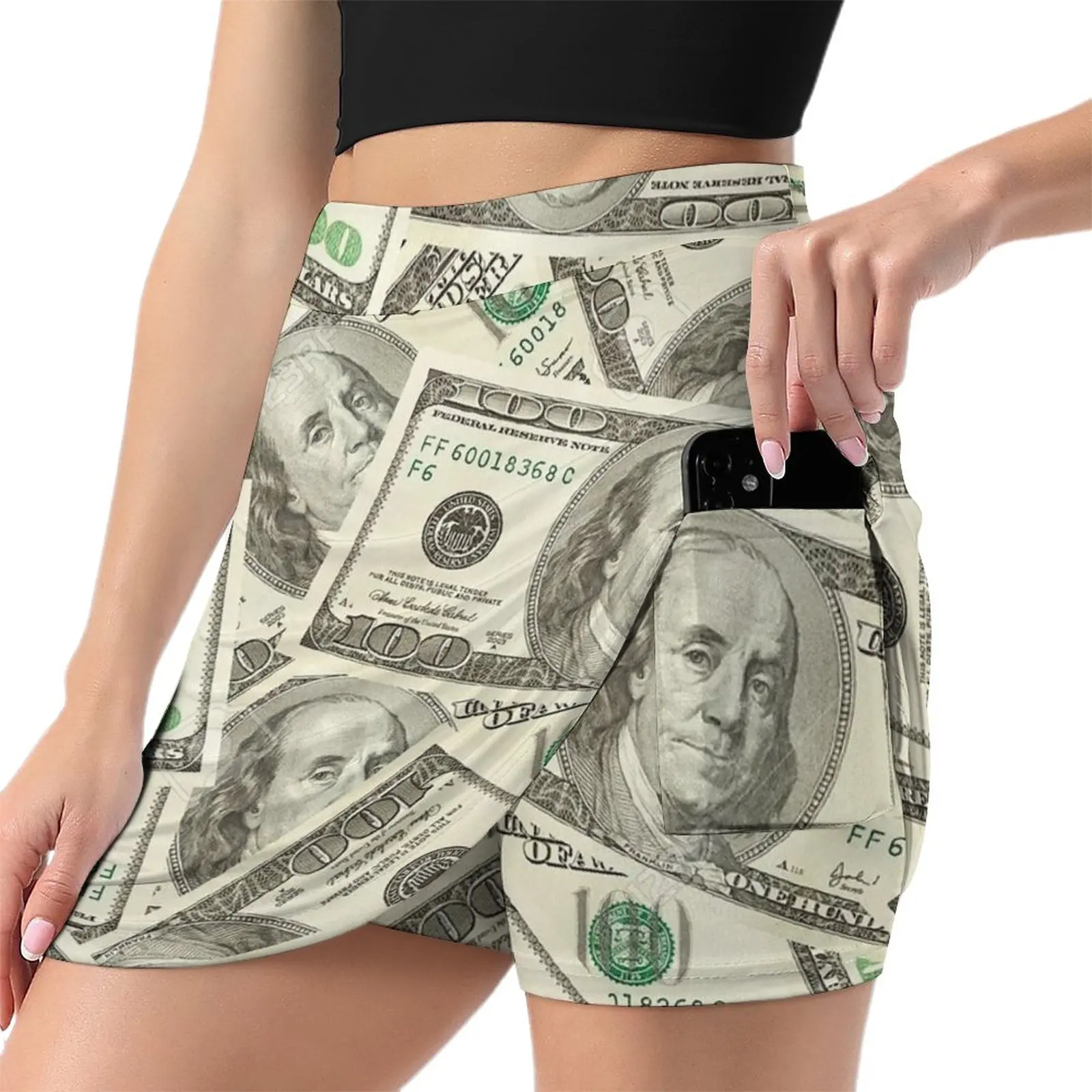 100 dollar bills Light Proof Trouser Skirt Korean clothing micro mini skirt extreme night club outfits women's summer dress 2023