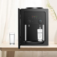 Electric Water Dispenser Desktop Hot & Cold Water Dispenser Black for Home Office 220V 550W