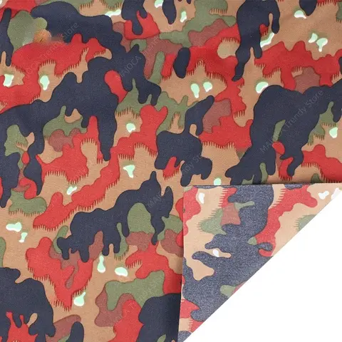 Blood Type Camouflage 500D Cordura Nylon Fabric - Waterproof Wear-Resistant for Waistbands Bags Tactical Vests