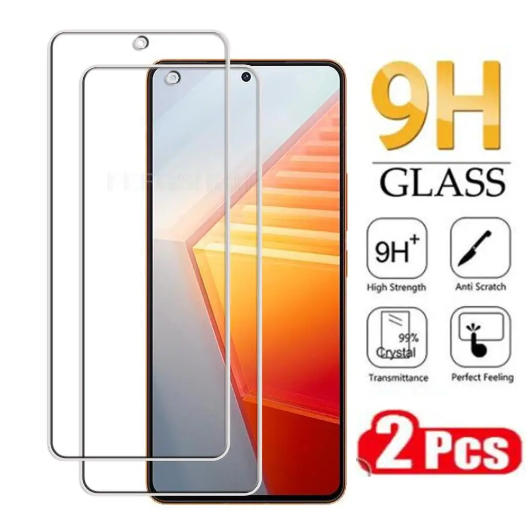 2PCS Tempered Glass For Vivo iQOO U5e 10 9 SE 9T Neo 6 SE 7 8 U5x Z6 44W Z6 Lite Pro Z6x Legend Screen Protector Cover Film