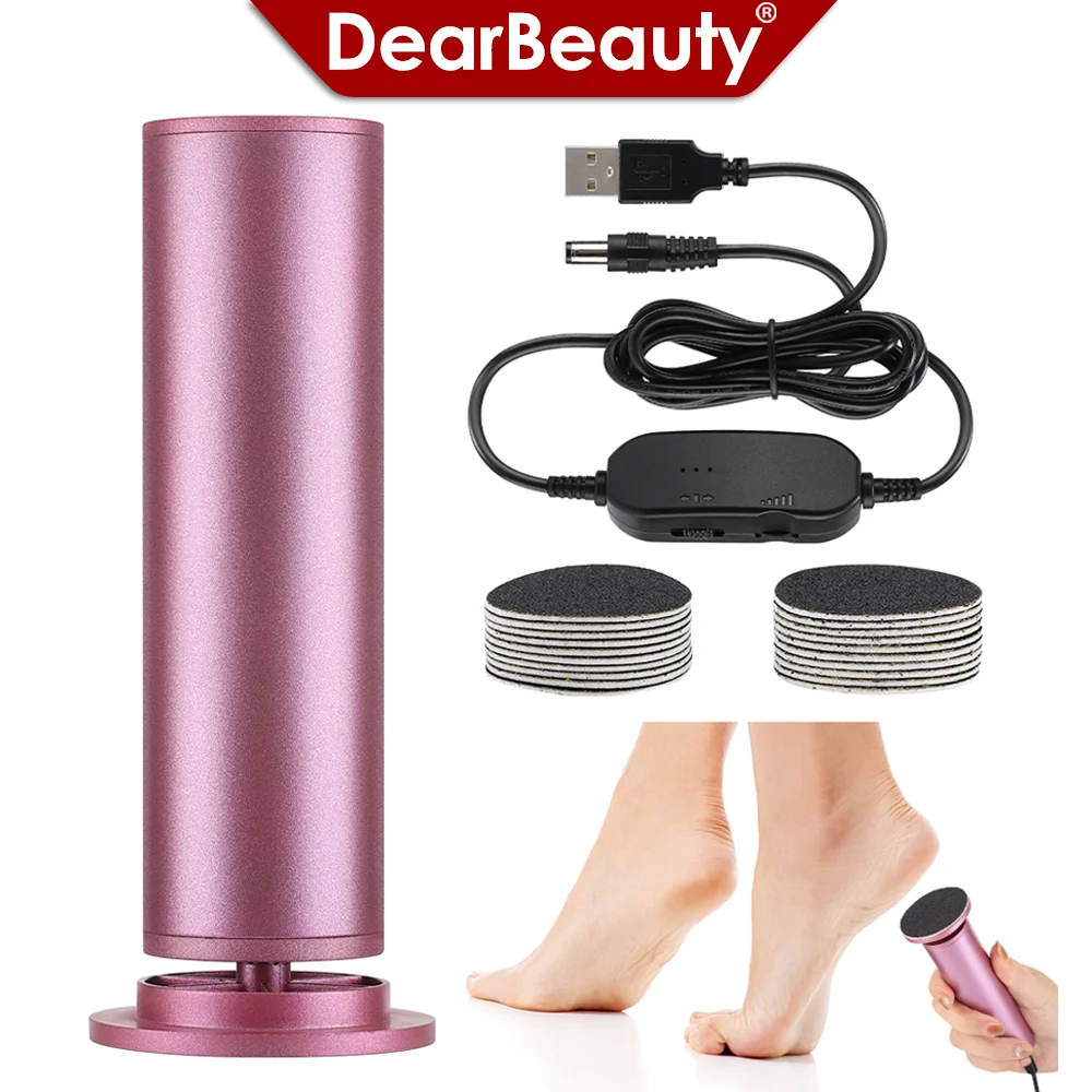 

Электрическая пилка для удаления мозолей на ногах, пилка для ухода за ногами, инструмент для педикюра омертвевшей кожи на каблуках, электронная шлифовальная машина для ног и сменная наждачная бумага