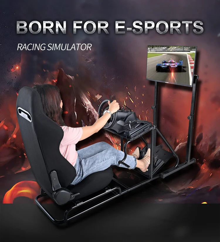 1012 Blue Game Play Station Gaming Sport With Bucket Seats Sim Racing Simulator Seats - view 4