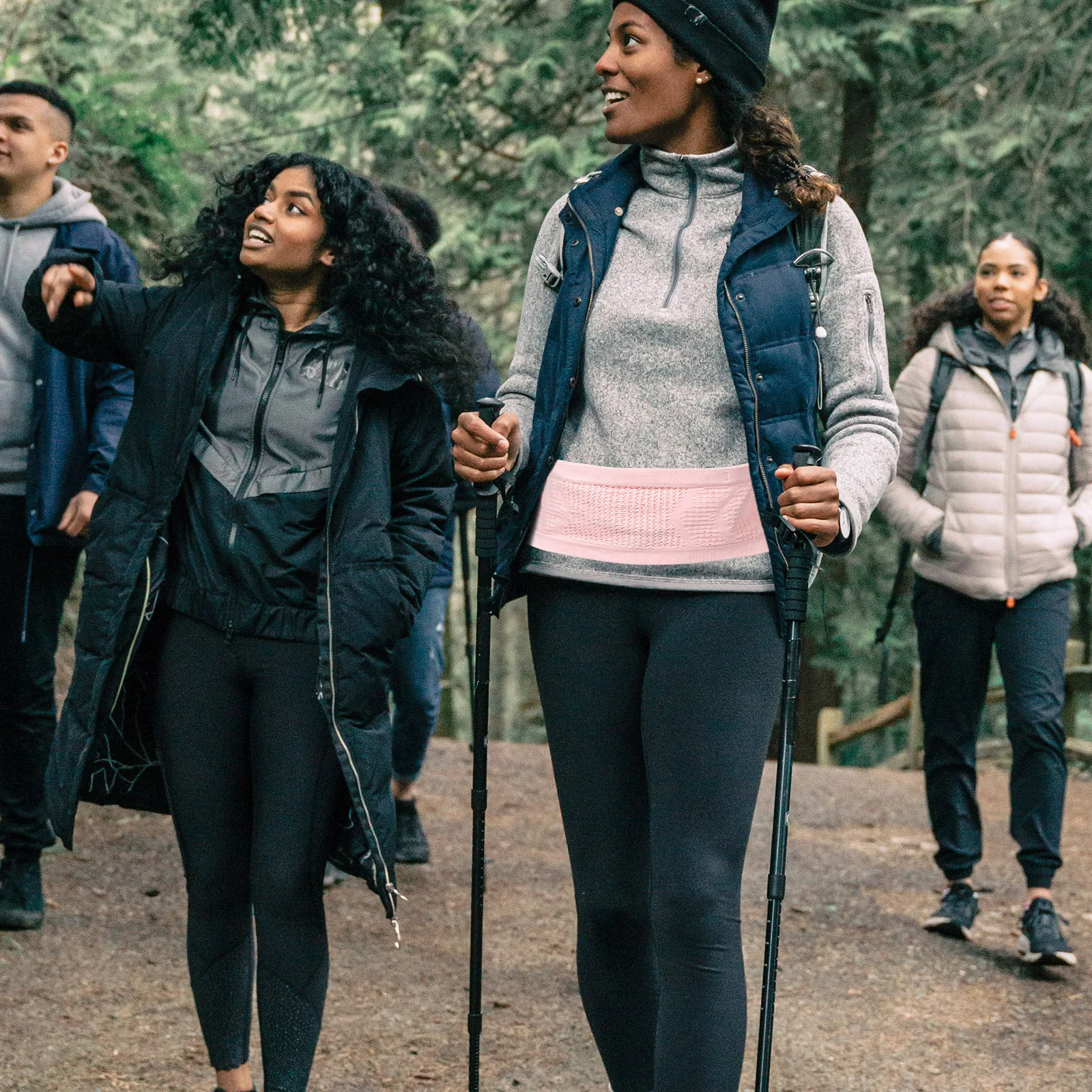 Stylish Pink L Running Belt Breathable Knit Mesh Large Capacity Phone Wallet Keys Holder for Running Cycling Hiking