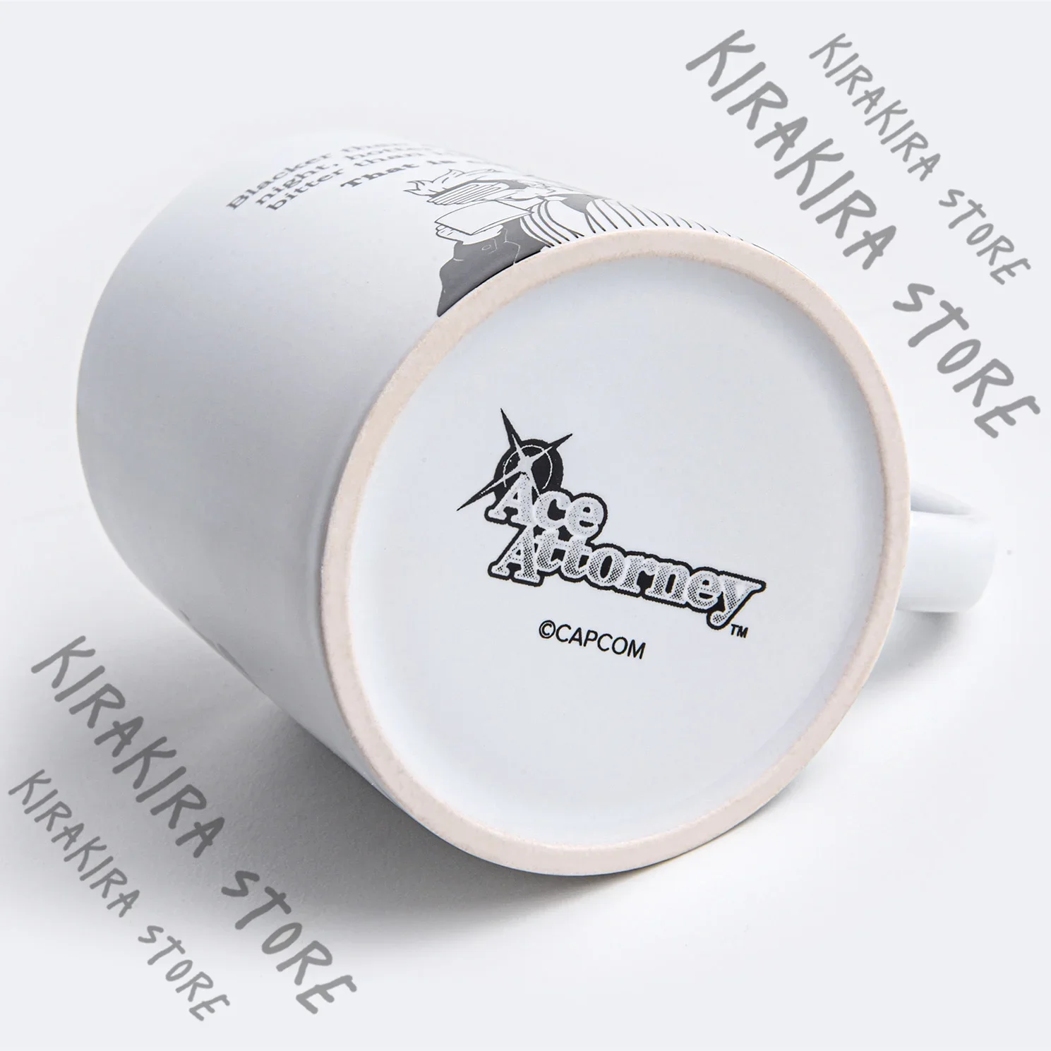 Souryuu Kaminogi Godot Ace المحامي علامة السيراميك كأس لعبة المنتجات الأصلية الرسمية أنيمي تأثيري الكرتون فناجين القهوة عيد الميلاد