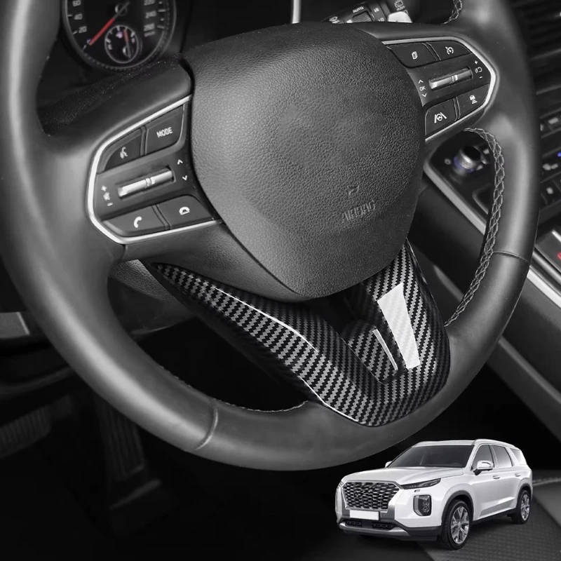 

Suitable for Hyundai Palisade 2019-2023 Steering Wheel Cover Carbon Fiber Modified Decoration Interior Accessories Tools