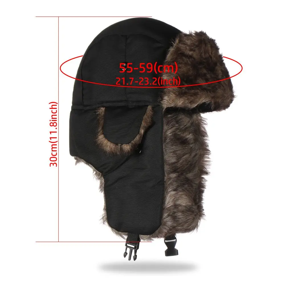 Men Women Earflap Trapper Ski Hat Winter Hats Winter Cap Russian Ushanka