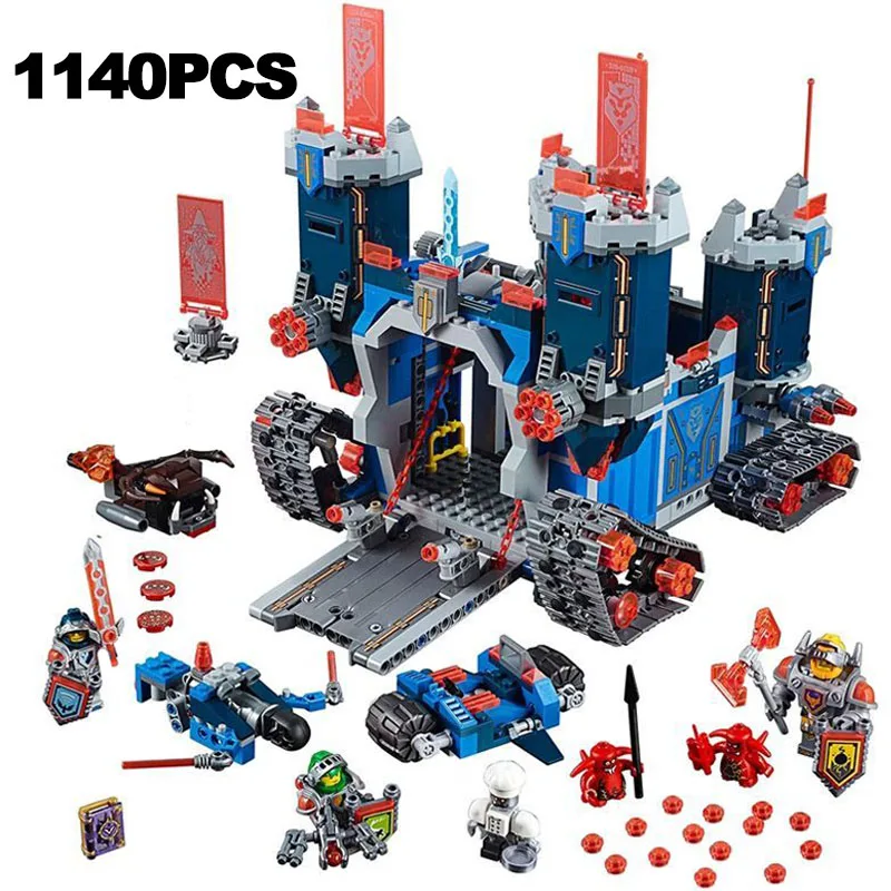 1140PCS Mobile Fort Fortification Building Blocks Bastion Castle 70317 Knighthood Model Assemble Bricks Toys For Kids Adult Gift