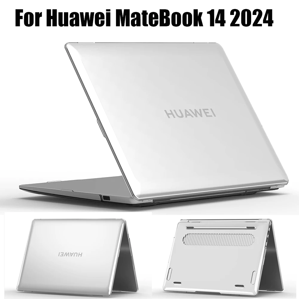 Newest Laptop Case for 2024 Huawei MateBook 14 Model FLMH-X / FLMH-16 / FLMH-32 Anti-fall Protective Shell Light Thin Hard Cover