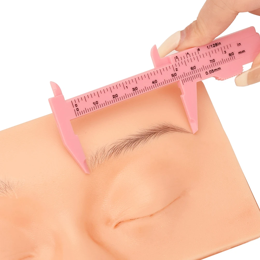 

10pcs Eyebrow Spacing Ruler 80mm Plastic Positioning Tool Measuring Calipers Practical Scale Makeup Supply Portable Ruler
