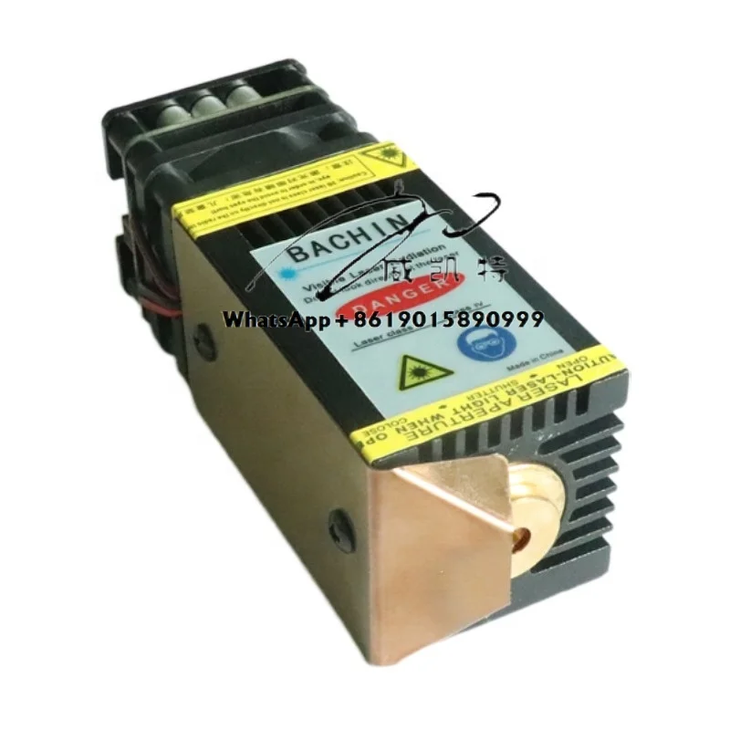 12V 15W 450nm Blue Laser Hend 15000mW Laser Cutting Module for Engraving Stainless Steel 3mm Wood