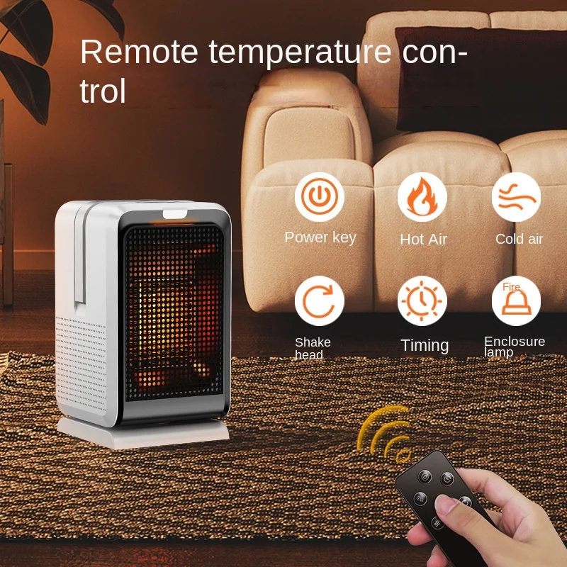 Calentador eléctrico de escritorio, calentador de ventilador de ahorro de energía de doble uso, calentamiento eficiente de manos/pies, nuevo